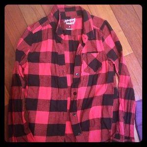 Red and black flannel girls size 7